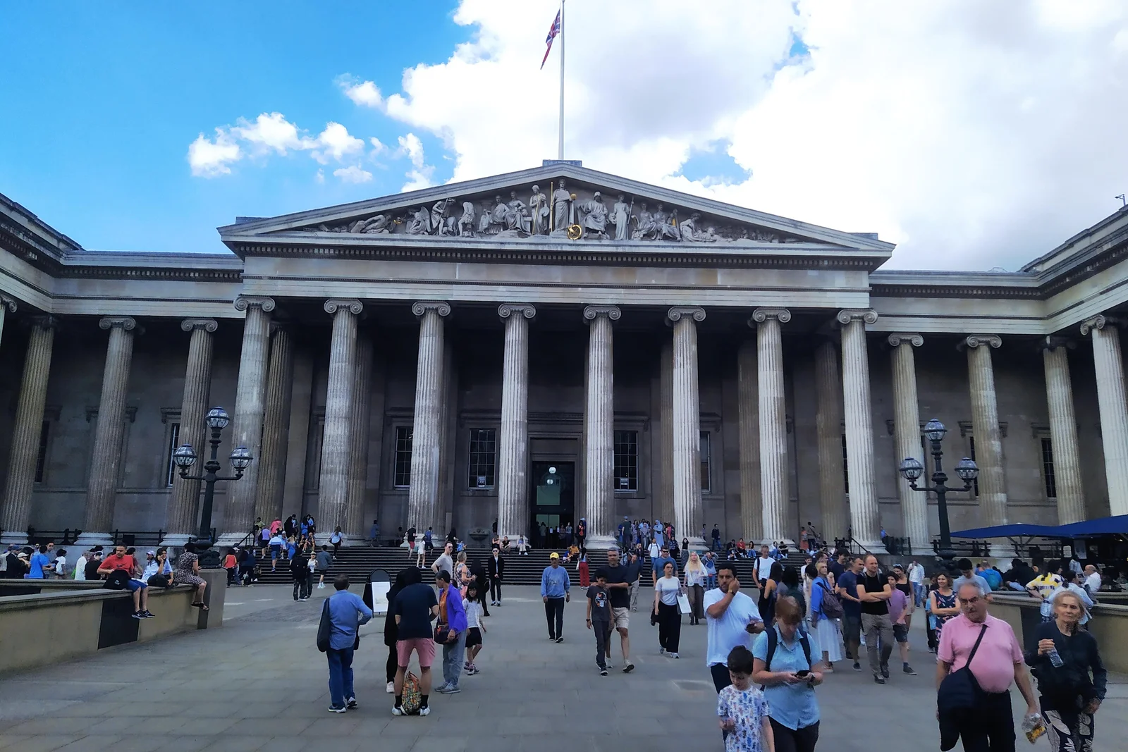 South portico of the British Museum, London